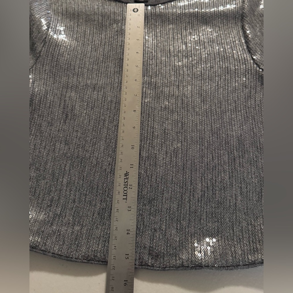 Christian Lacroix Women Grey Wide Leg Pants and Sequin Top, Two pieces set. M - Picture 14 of 16